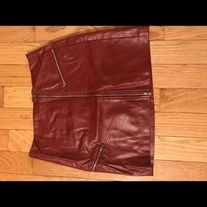 Faux leather skirt